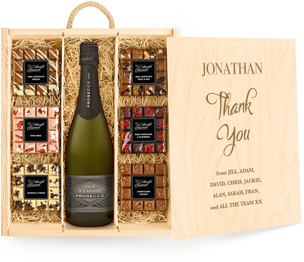 Thank You Large Personalised Chocolate Tasting Experience With Prosecco